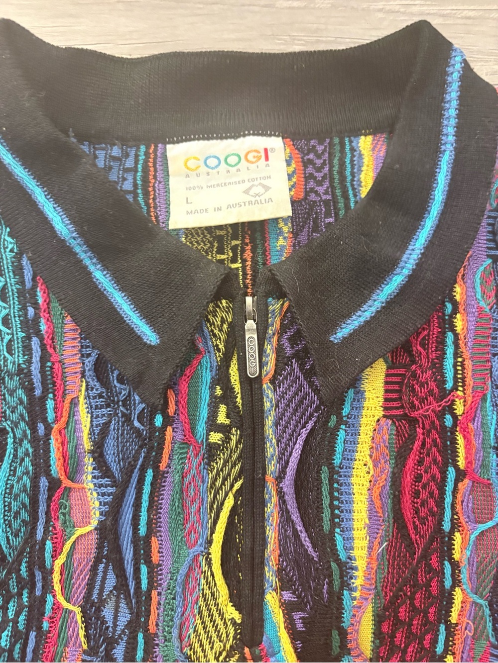 Vintage Coogi quarter zip sweater casual streetwear Authentic - Picture 5 of 6